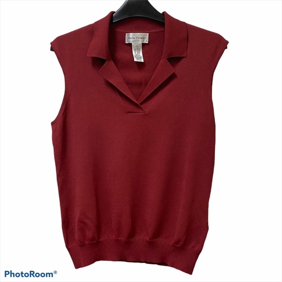 Rena Rowan Tops - Rena Rowan Sleeveless Fall Rust Blouse S